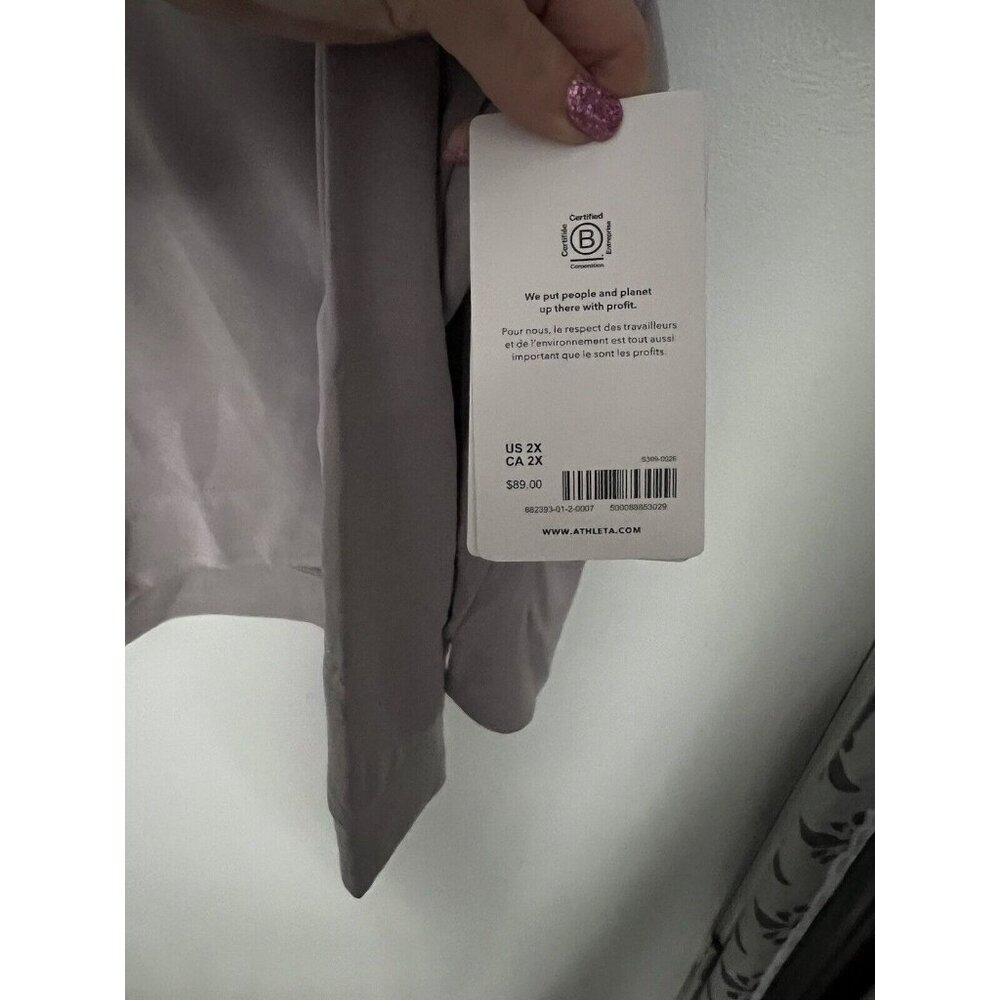 Athleta Seasoft Quarter 1/4 Zip Women’s Size 2X tensil purple $89 NWT Cooling - Picture 7 of 12